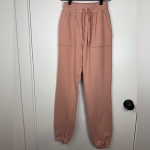 EVNL Peach Fleece Joggers Women’s Size S Cotton Blend Lounge Athleisure